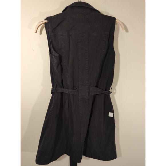 RTR Toccin x RTR Sz 12 Black Trench Blazer Asymmetric Wrap Mini Dress - Picture 9 of 9